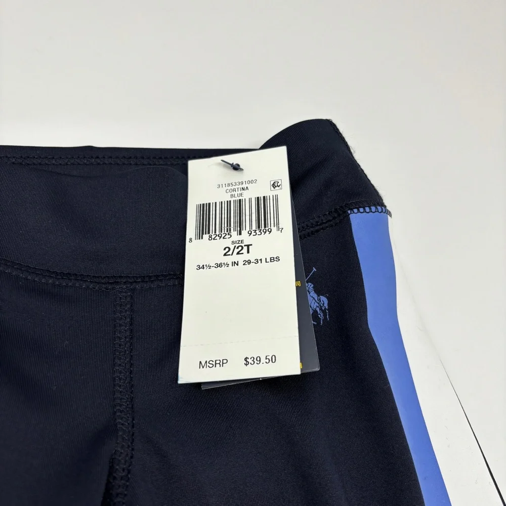 NWT POLO RALPH LAUREN Side Strip Logo Leggings - 2T